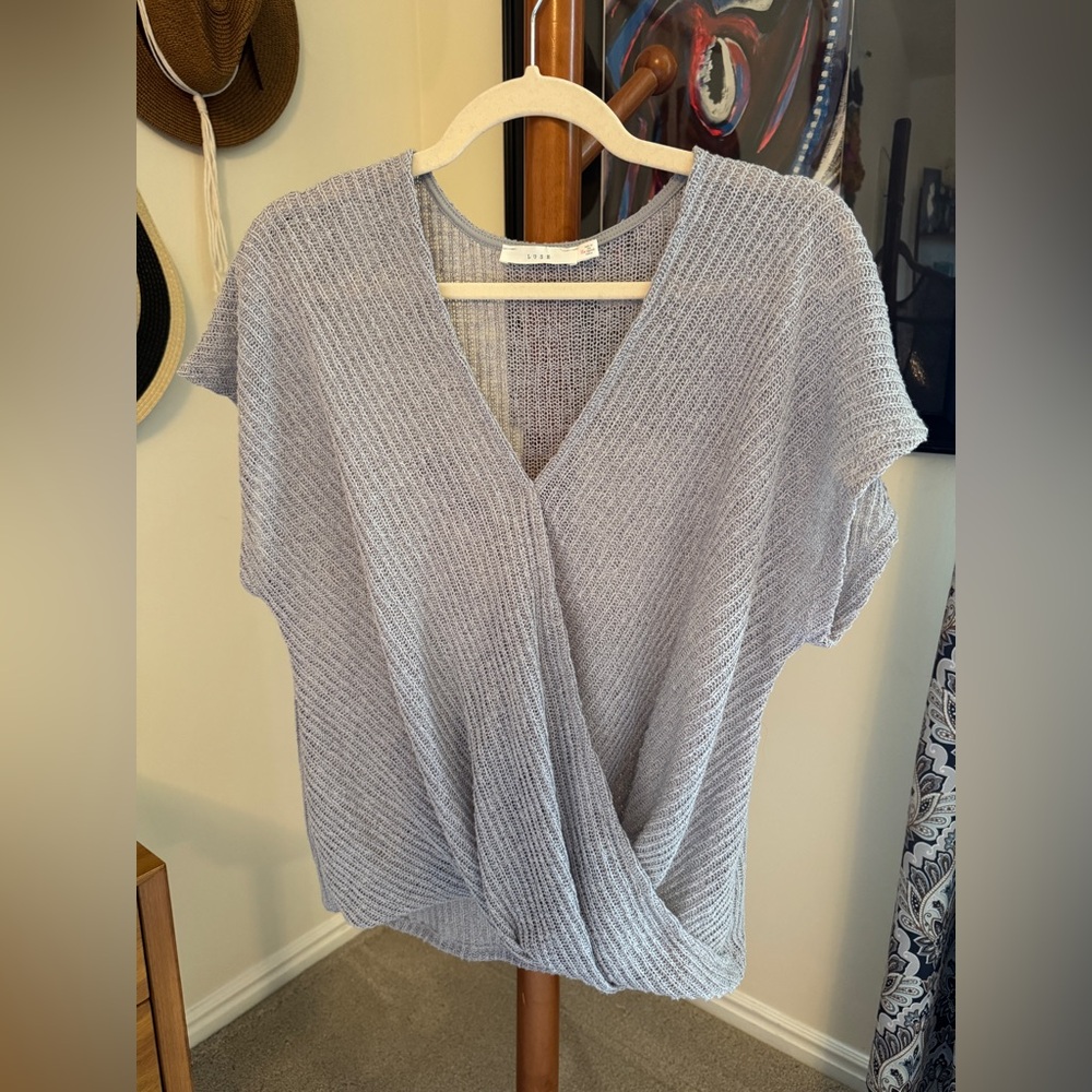 Lush Silver Knit Sweater size medium